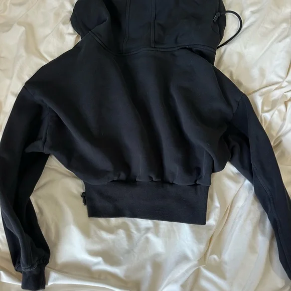 adidas Stella McCarthy Black Cropped Hoodie medium - Picture 4 of 4